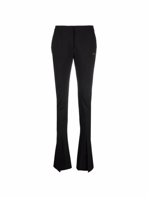 ankle-slit tailored trousers