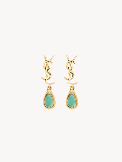 SAINT LAURENT CASSANDRE DROP EARRINGS