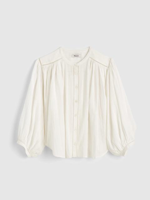 Madewell Shirred Button-Up Blouse