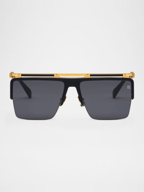 Balmain Triomphe Rectangle Sunglasses