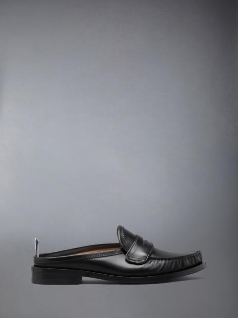 Thom Browne CALF LEATHER SOLE PLEATED VARSITY LOAFER MULE