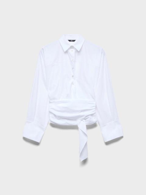 7 For All Mankind WAIST TIE SHIRT in Poplin Optical White