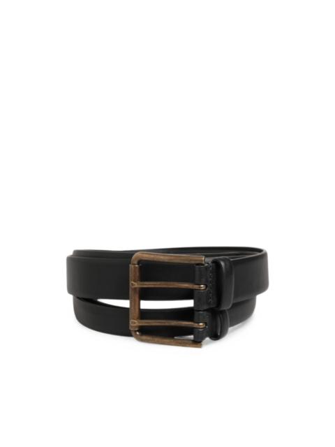 Dolce & Gabbana double-strap leather belt