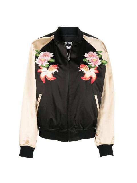 Junya Watanabe floral-embroidered bomber jacket