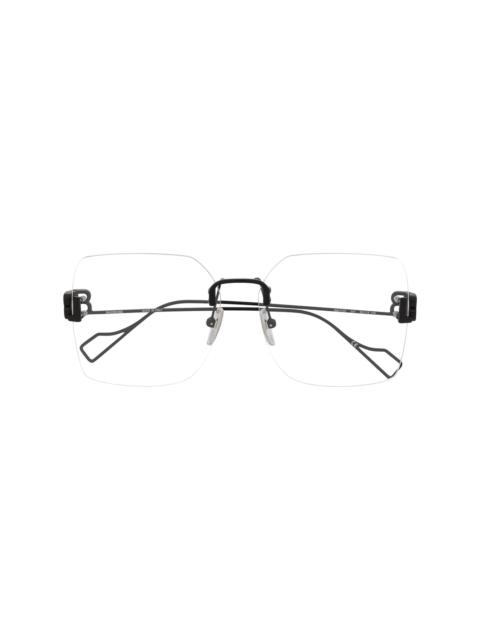 BALENCIAGA BB rimless glasses