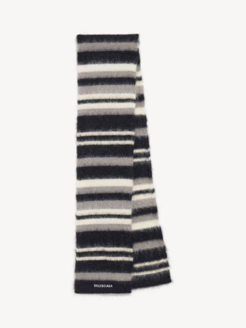 BALENCIAGA Women's Striped Scarf in Black/white/grey