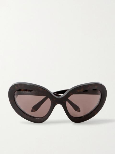 ALAÏA Round-frame tortoiseshell acetate sunglasses Tortoiseshell