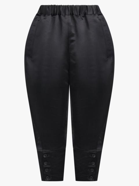 Comme Des Garçons ELASTIC WAIST CROP PANT WITH CUFFS | BLACK