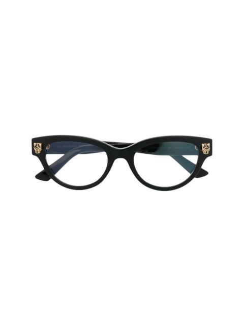 signature panther round-frame glasses