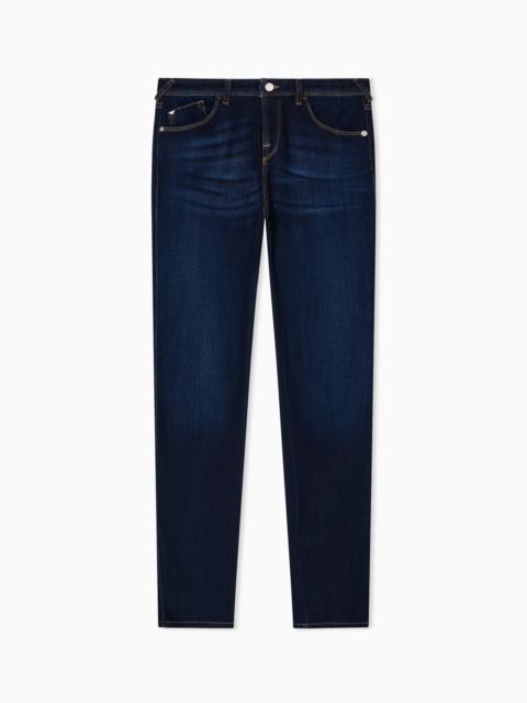 EMPORIO ARMANI J28 Medium-waisted, super skinny-leg Lyocell denim jeans