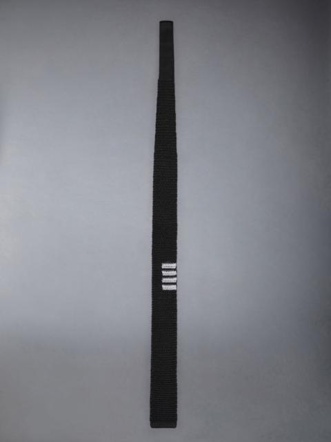 Thom Browne Waffle Stitch Silk Knit 4-Bar Short Tie