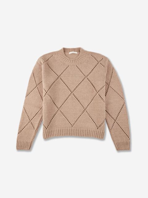 SLOWEAR Wide fit crewneck sweater in wool and Alpaca