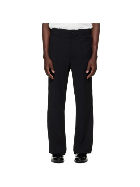 NEEDLES Black Poly Twill Western Leisure Trousers