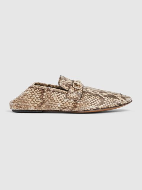 GUCCI Men's python loafer with Horsebit