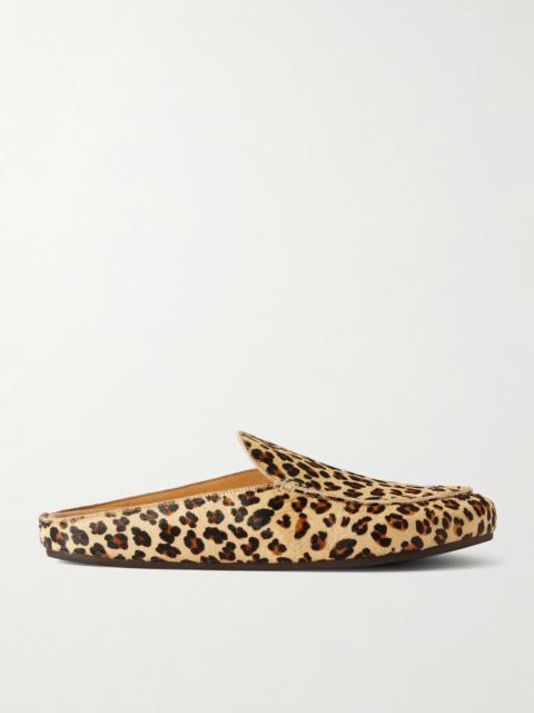 VINNY’s Donnie Leopard-Print Pony Hair Loafers