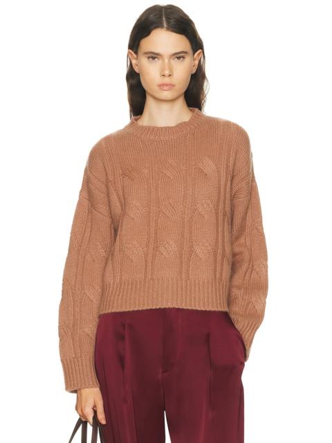 SABLYN Tristan Crewneck Cable Pullover Sweater