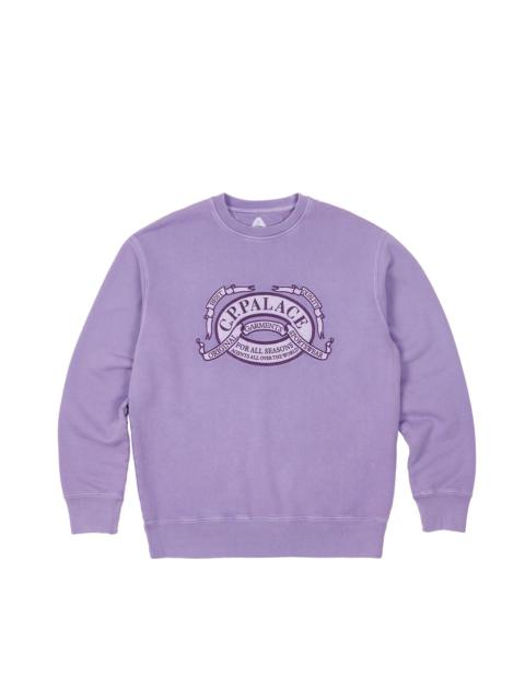 PALACE PALACE C.P. COMPANY CLASSIC OVER DYED CREW SWEAT PURPLE