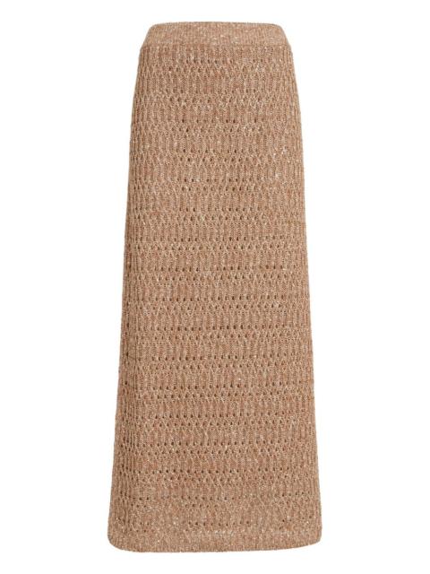 Brunello Cucinelli dazzling-braids maxi skirt