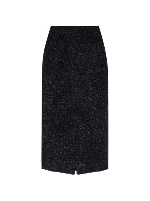 BALENCIAGA tweed midi skirt