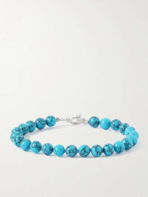 NEEDLES Silver-Tone Turquoise Beaded Bracelet