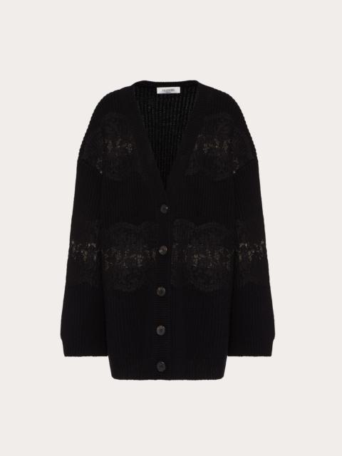Valentino WOOL AND LACE CARDIGAN