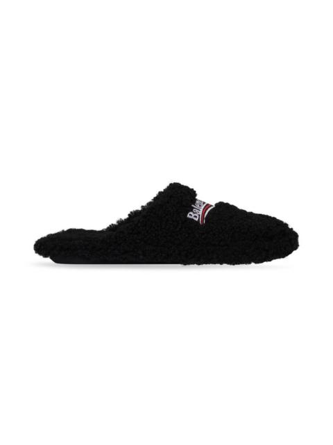 BALENCIAGA Men's Furry Mule in Black