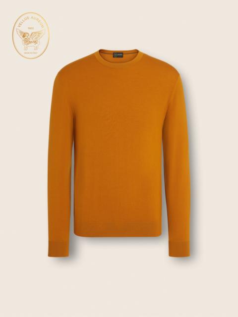 ZEGNA OCHRE VELLUS AUREUM CREWNECK