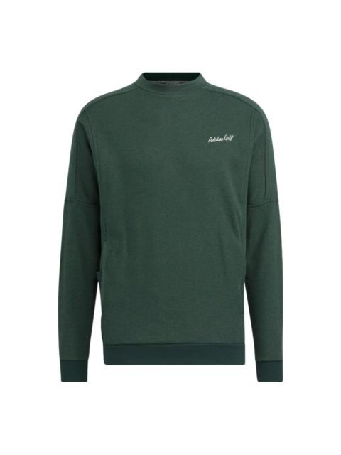 Men's adidas Gt Crew Sw Solid Color Alphabet Embroidered Round Neck Pullover Long Sleeves Green HG32