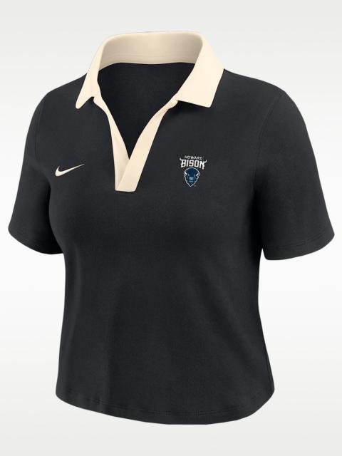 Nike Nike College (Howard University) Women's Short-Sleeve Polo Crop Top