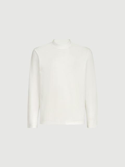 Brunello Cucinelli Cotton jersey long sleeve mock neck T-shirt