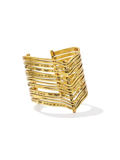 KENDRA SCOTT Calliope Vintage Gold Statement Cuff Bracelet