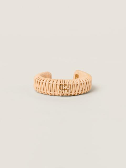 Woven fabric bracelet