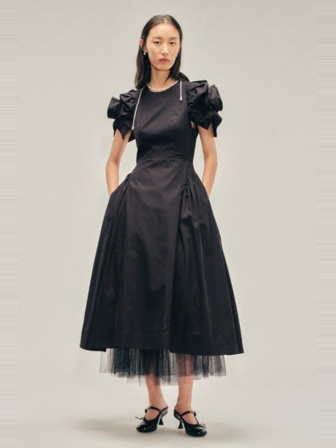 Simone Rocha Rose Puff Sleeve Hip Dress