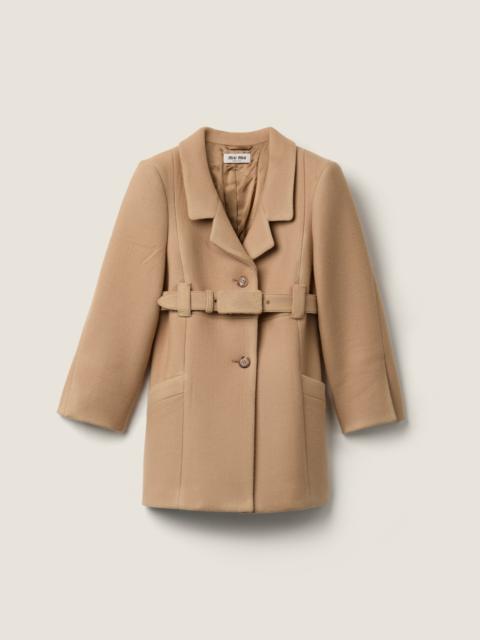 Miu Miu Single-breasted double wool coat