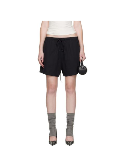 ESSENTIALS Black Soccer Shorts