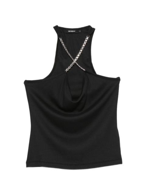 MISBHV chain halter-neck top
