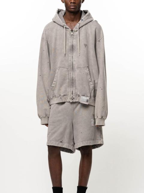 Maison MIHARAYASUHIRO Bleached Zip-up Hoodie