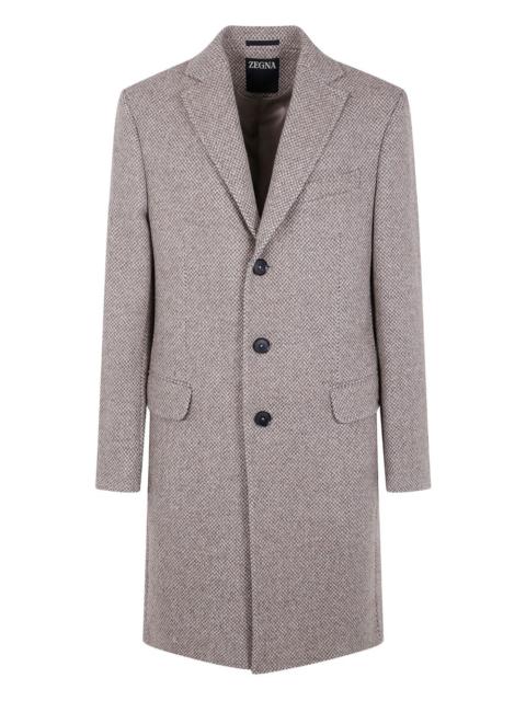 ZEGNA notched-lapel wool coat