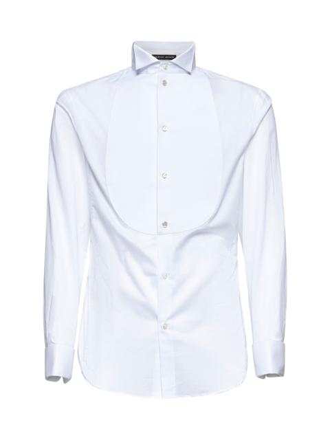 GIORGIO ARMANI White cotton tuxedo shirt
