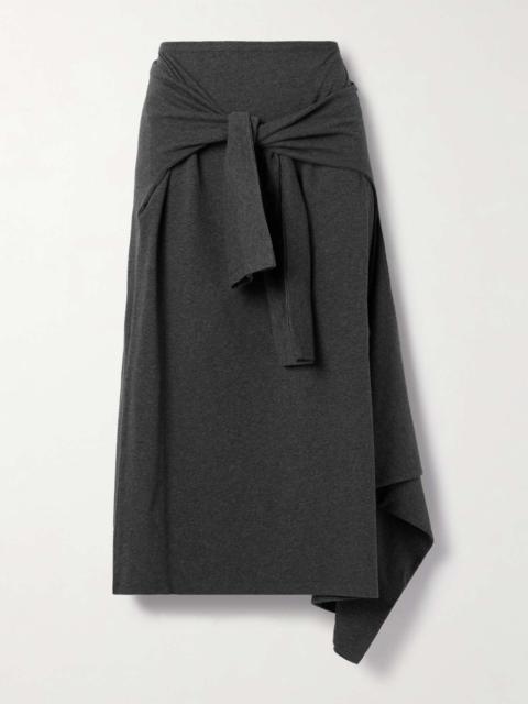 Our Legacy Convertible cotton-jersey midi skirt Gray