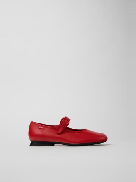 CAMPERLAB Red Leather Ballerinas for Women.