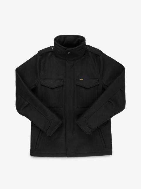 Iron Heart 21OZ MELTON WOOL M65 FIELD JACKET - BLACK