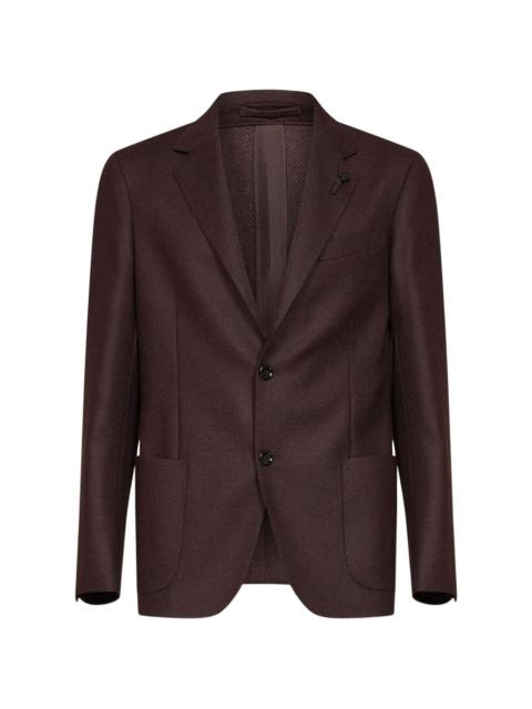 LARDINI single-breasted wool-blend blazer