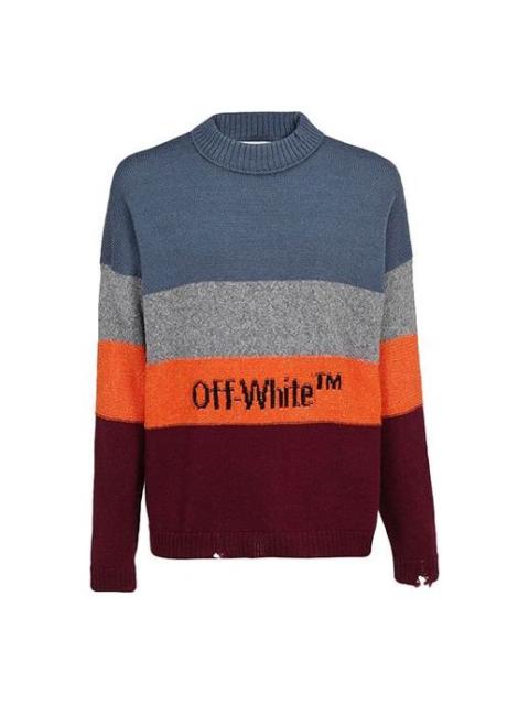 Off-White Off-White Multi-color Stripe Sweater Men Multi-color OMHE016F19E370281910