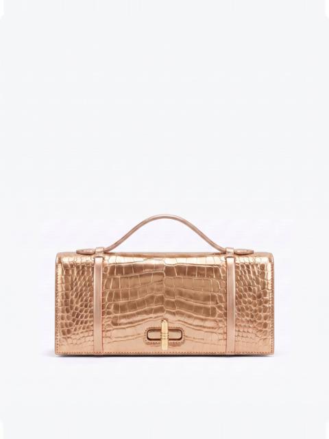 MALONE SOULIERS May Gold Embossed Leather Clutch Bag