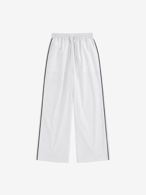 The Frankie Shop Porto Contrast Piped Pants - White/Black Stripe