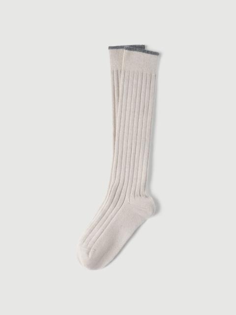 Brunello Cucinelli Cashmere rib knit socks
