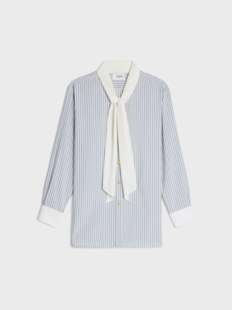 CELINE tomboy shirt in striped silk twill
