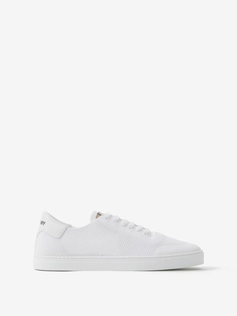 Burberry Nylon, Leather and Cotton Sneakers