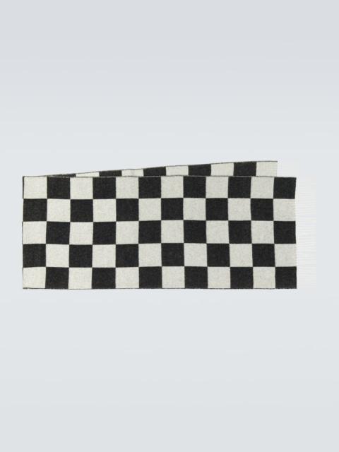 AMIRI Checked cashmere-blend scarf